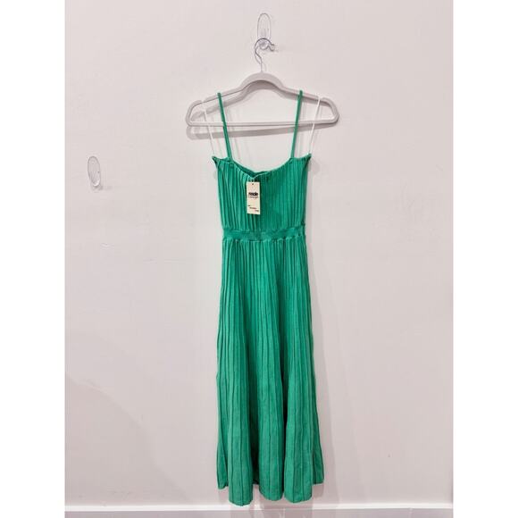 NWOT Runway Scout Alexa Sleeveless Knit Midi Slip Dress Emerald Green Women's XS - Picture 4 of 6